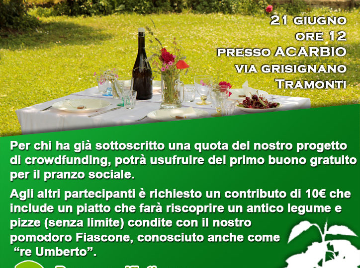 Crowdfunding ACARBIO: pranzo sociale 21 giugno 2015