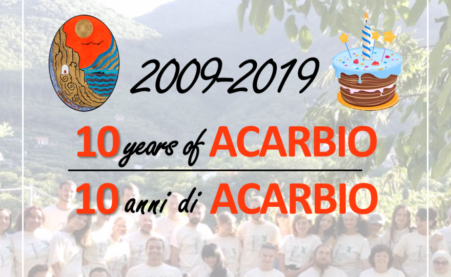 10 YEARS OF US, 10 YEARS OF ACARBIO!