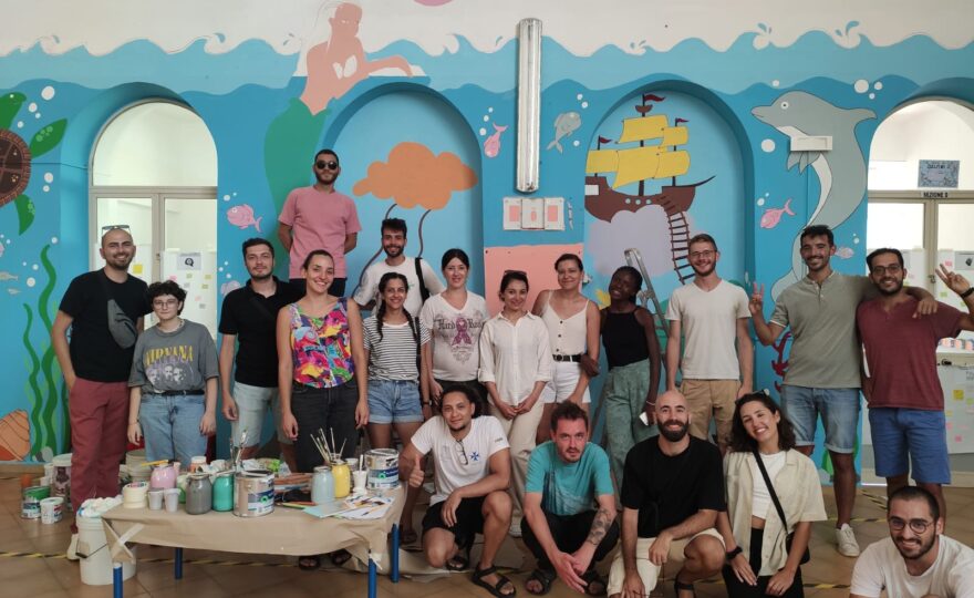 Kindergarten of Tramonti and its artistic mural